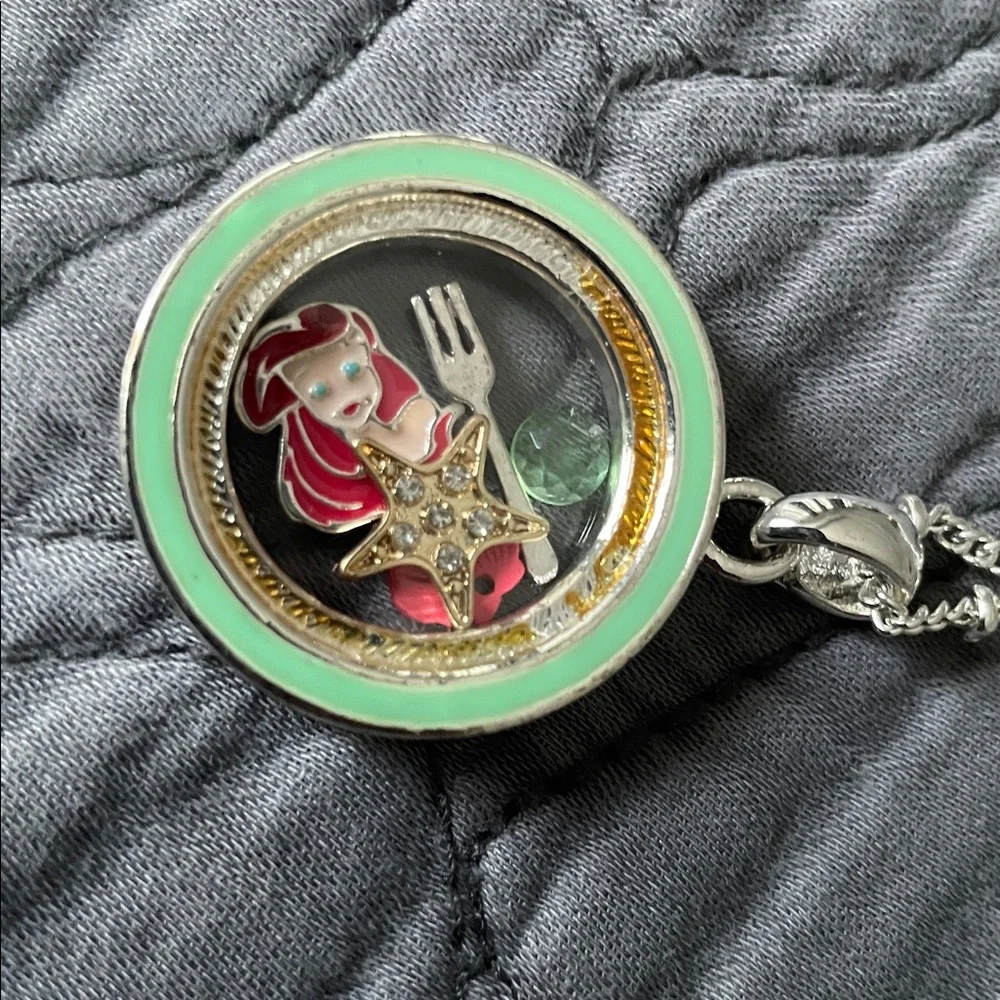 Disney Vintage Ariel Floating Charms Necklace